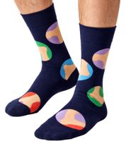 3 Pairs of Happy Socks Monty Python Unisex Cotton Socks Value Pack Everyday Socks in Gift Box XMPY08-0200 Dark Blue/Yellow/Pink