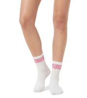 10 Pairs of Comfortable ZWILLINGSHERZ Women's Tennis Socks with Leopard Print - Everyday Socks, Cotton Socks 4603S K248144 White/Pink, White/Red, or White/Blue