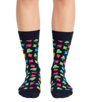 4 Pairs of Happy Socks Game Night Women's Cotton Socks, Everyday Socks in Gift Box XGAM09-6300 Multicolored