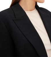 Classic linen-look blazer for women with striped lining, loose fit, 968952 Black or 965058 Beige