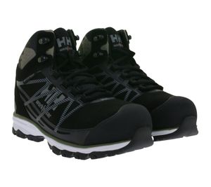 Chaussures de sécurité imperméables Helly Hansen Chelsea Evolution Mid S3 pour femme, avec semelle Ortholite et membrane Helly Tech®, chaussures de travail, classe de protection S3, 78262_481, noires