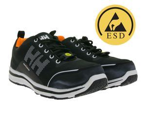 Zapatos de seguridad unisex Helly Hansen Oslo Low S1 con protección antipinchazos para clavos, calzado de trabajo, Clase de seguridad S1, 78225_992, Negro/Blanco