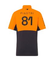  McLaren Formula 1 Oscar Piastri F1 Team Kinder Polo-Shirt mit Sponsorenlogos Kurzarm-Shirt Sport-Shirt TJ5319 Orange