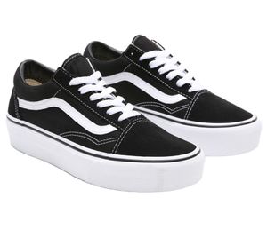 Trendy VANS UA OLD SKOOL PLATFORM UNISEX Sneakers Skate Shoes VN0A3B3UY281 Black/White