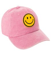 Cheeky ZWILLINGSHERZ Smiley Classic Baseball Cap with Smiley Patch, Cotton Cap, Adjustable Brim Cap 4603M K258209 in Khaki, Navy Blue, Gray, Blue, White, or Pink
