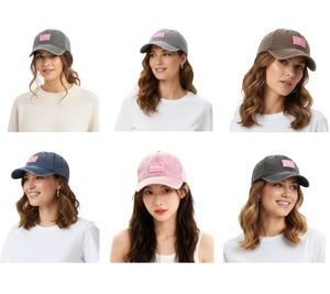 Faded ZWILLINGSHERZ Basic Classic Baseball Cap with Logo Patch, Cotton Cap, Adjustable Brim Cap 4603M K25357 in Army Green/Gray, Gray, Brown, Navy Blue, Pink, or Black