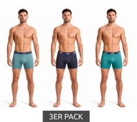 Pack de 3 bóxers básicos PUMA para hombre, ropa interior de algodón 100003547 4470 Azul oscuro/Turquesa/Gris petróleo