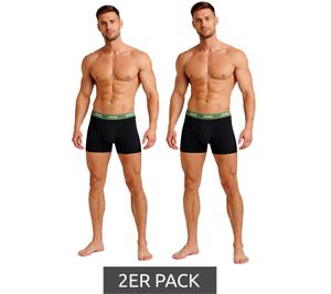 Pack de 2 bóxers básicos Jeep para hombre, ropa interior de algodón, 101545-N147, negro