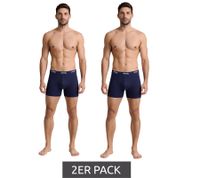 2-Pack Jeep Basic Boxer Shorts for Men, Cotton Underwear I101545-001, Black, Dark Gray, or Dark Blue