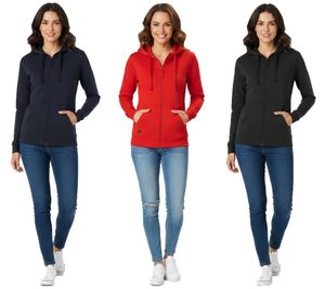 Everyday Helly Hansen Women's Zip-Up Hoodie with Pockets, 280 g/m², 79217, Black, Red, or Navy Blue