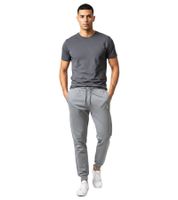 Fashionable ON THAT ASS Leo Men's Jogging Pants, Cotton Sweatshirt with Logo and Pockets, Light Gray