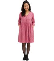 Robe tunique fluide en viscose pour femme, robe décontractée, manches 3/4, rose, 905511