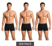Pack de 3 bóxers básicos PUMA para hombre, de algodón, 701218254 001, color negro.