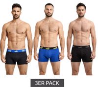 Pack de 3 bóxers básicos PUMA para hombre, ropa interior de algodón 701218254 004 Gris/Verde/Negro