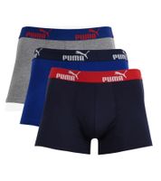 Pack de 3 bóxers básicos PUMA para hombre, de algodón, 100003547 005, azul/gris/azul marino