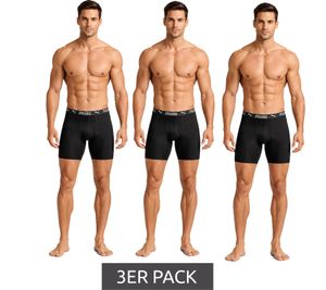 Lot de 3 boxers longs PUMA pour homme, noir, réf. 701227283 001