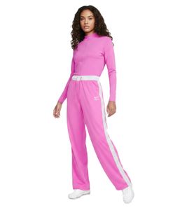 Pantalon de jogging confortable NIKE Sportswear Air taille mi-haute pour femme, avec logo Swoosh Air brodé, coloris rose/gris (FN1905-675)