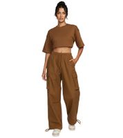 Pantalon de jogging cargo NIKE Dance pour femme - Confortable et élégant, avec poches cargo - Coton FV7520-281 Marron