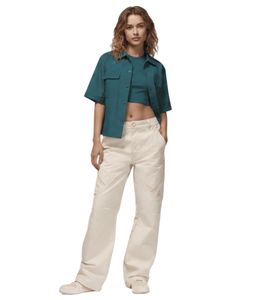 Fashionable NIKE Jordan Chicago 24 Women's Cargo Pants Canvas Cotton Trousers FV7098-203 Beige