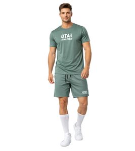 Completo sportivo da uomo OTAX 2 pezzi con t-shirt e pantaloncini, colore verde