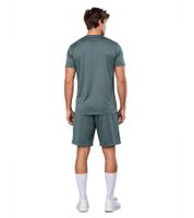 Completo sportivo da uomo OTAX 2 pezzi con t-shirt e pantaloncini, colore verde