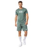 Completo sportivo da uomo OTAX 2 pezzi con t-shirt e pantaloncini, colore verde