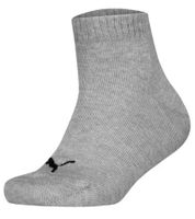 Lot de 7 paires de chaussettes PUMA Kids en coton mi-mollet pour filles et garçons, coutures plates, référence 701222092 002, coloris noir/blanc/gris