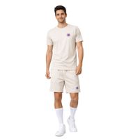 ON THAT ASS Men's Summer Set, 2-Piece: Cotton T-Shirt & Jersey Shorts, Modern Streetwear Outfit, Beige