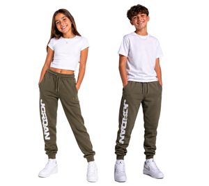 Pantalones deportivos Nike Jordan Flight MPV para niños y niñas, cómodos y con logo Jordan, de algodón, 95D229-E6F, color verde