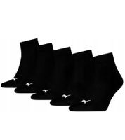 5 Pairs of PUMA Unisex Sneaker Cotton Socks with Flat Seams 100003751 001 Black