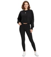 Sweat-shirt court adidas Essentials pour femme, coupe décontractée, en coton noir (IW0953)