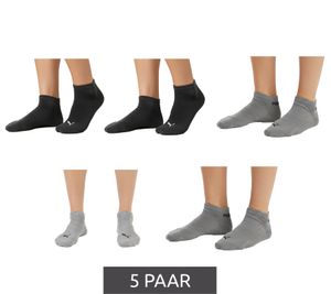 5 Pairs of PUMA Unisex Sneaker Cotton Socks with Flat Seams 100003751 005 Anthracite/Gray/Light Gray