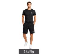 2-Piece ON THAT ASS Men's Summer Set: Cotton T-Shirt & Shorts - Comfortable Summer Outfit in a Modern Style - Black