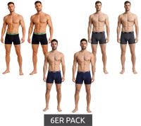 6-Pack Jeep Basic Boxer Shorts for Men, Cotton Underwear I101545-001, Black, Dark Gray, or Dark Blue