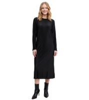Timeless Women's Midi Dress, Long-Sleeved Dress with Crinkle Effect, Sheath Dress, Business Dress 932812 Black
