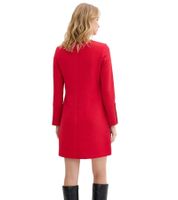 Textured Women's Summer Dress, Mini Dress with Long Sleeves, Vacation Dress 910257 Red