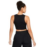 NIKE Sportswear Essentials Damen Crop-Top Tank-Top mit Swoosh-Logo Sport-Shirt FB8279-0100 Schwarz
