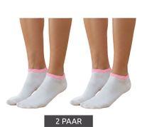 Lot de 2 paires de chaussettes pour femmes, 90 deniers, opaques et chaudes en coton, blanc/rose ou blanc/lilas