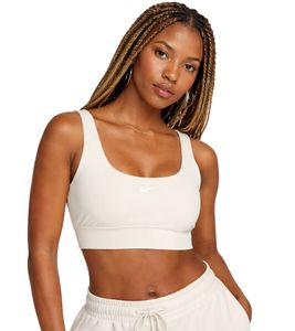 NIKE Sportswear Chill Women's Terry Crop Top Tank Top with Swoosh Logo, Cotton Shirt FN2832-104 Beige