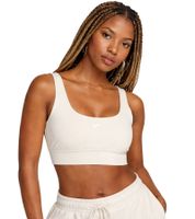 NIKE Sportswear Chill Women's Terry Crop Top Tank Top with Swoosh Logo, Cotton Shirt FN2832-104 Beige