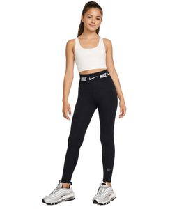 Comfortable NIKE Kids' Leggings High-Waisted Cotton Tracksuit Bottoms FN7779 Black