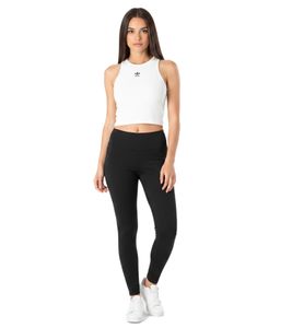 adidas Women's Lightweight Ribbed Tank Top, Crop Top, Cotton Shirt, Fitness Shirt IY9648 White