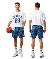 Comfortable SCOTCH & SODA Men's Sports Shorts, Mesh Bermuda Shorts, Fitness Shorts SSSP25M266619 012, Black/Blue/Petrol
