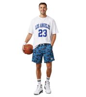 Comfortable SCOTCH & SODA Men's Sports Shorts, Mesh Bermuda Shorts, Fitness Shorts SSSP25M266619 012, Black/Blue/Petrol