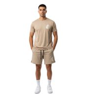 2-teiliges ON THAT ASS Reno Herren Sport-Set Performance Set Gym Outfit mit T-Shirt & Shorts Khaki