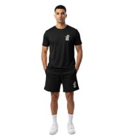 2-teiliges ON THAT ASS Reno Herren Sport-Set Performance Set Gym Outfit mit T-Shirt & Shorts Schwarz