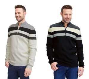 klassische FQ1924 FQKyle Herren Zip-Jacke mit Stehkragen Jacke 21900654 Schwarz oder Weiß