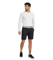 klassische 11 PROJECT PRFribus Herren Chino Shorts inkl. Gürtel mit Knopf und Reißverschluss Shorts 20714807ME in Blau, Schwarz oder Grau