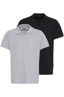 2-Pack Classic BLEND Men's Cotton Polo Shirts Shirt 20718074 White/Blue, Beige/Brown, or Gray/Black
