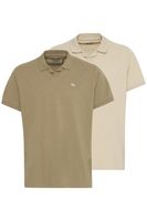 2-Pack Classic BLEND Men's Cotton Polo Shirts Shirt 20718074 White/Blue, Beige/Brown, or Gray/Black
